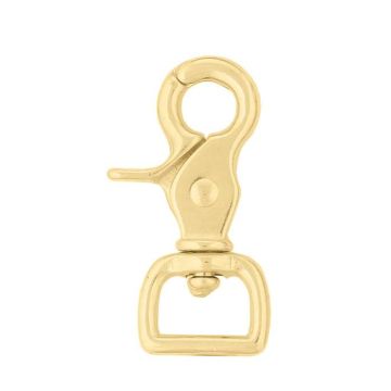 Square Scissor Snap Solid Brass