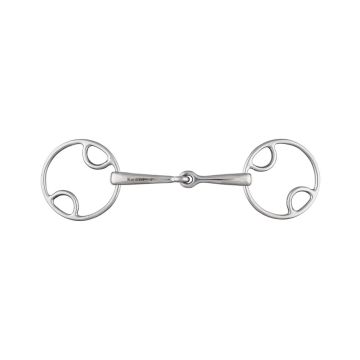 Korsteel Stainless Steel Loose Ring Jointed Beval Snaffle Bit