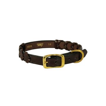 Tory Leather Laced Dog Collar