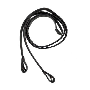KL Select Black Oak Fancy Square Raised Laced Reins W/PIN