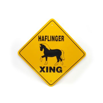 Noble Beast  Haflinger X-ing Aluminum Sign (12" x 12")