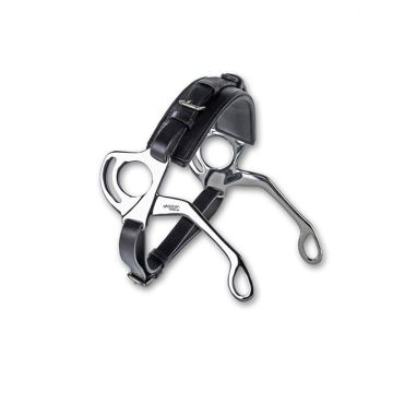 Stubben Hackamore with Padded Leather Noseband and Stainless Steel Cheeks