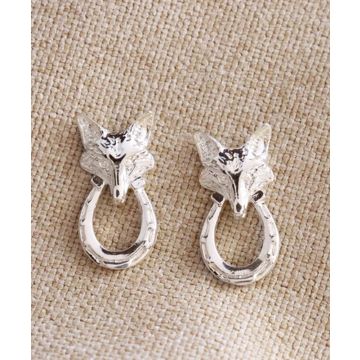 Loriece Fox Mask & Horseshoe Earrings
