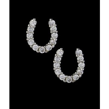 Loriece Cubic Zirconium Horseshoe Earrings