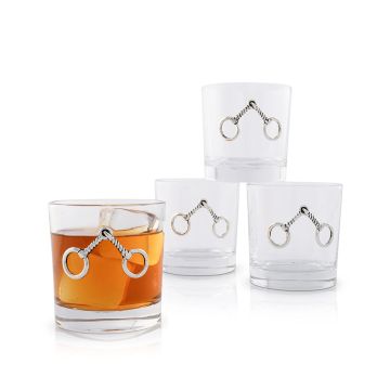 Vagabond House Equestrian Bit Bar Glasses - Set of 4