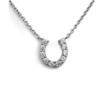 Loriece Horseshoe Necklace With Cubic Zirconiums