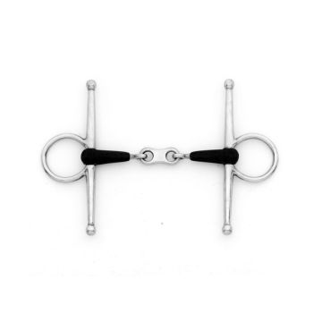 French Link Full Cheek Rubber Mouth Bit