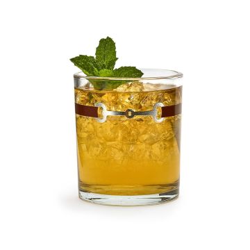 Two's Company Just A Bit Set of 4 Double Old Fashion Glasses