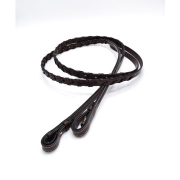 Red Barn Sovereign Fancy Laced Reins w/ Stud