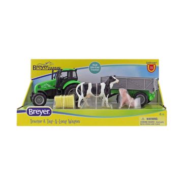 Breyer Farms Tractor and Tag-A-Long Wagon