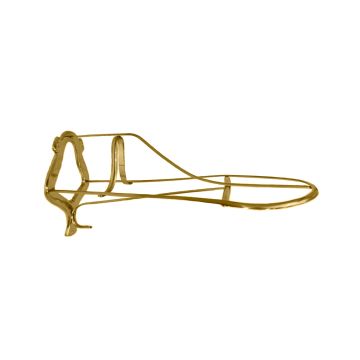 Brass & Chrome Plain English Saddle Rack