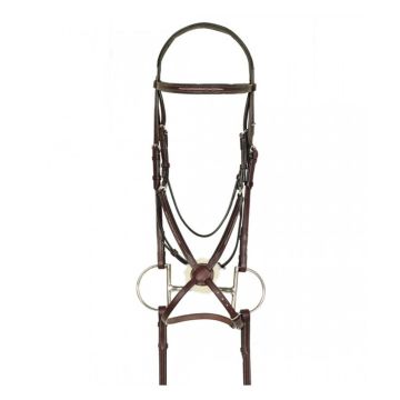 Aramas Fancy Raised Padded Figure-8 Bridle with Rubber  Grip Reins