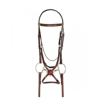 Americana Fancy Raised Padded Figure-8 Bridle with Fancy Rubber Grip Reins