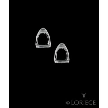 Loriece Small Sterling Silver Stirrup Earrings
