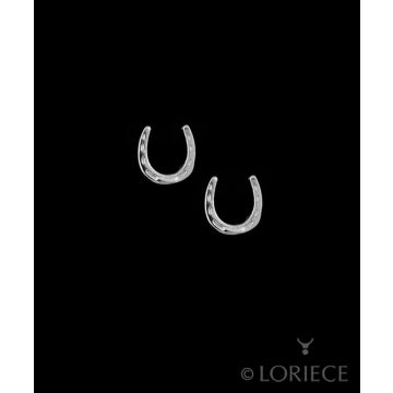 Loriece Small Silver Horseshoe Earrings
