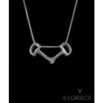 Loriece Small Sterling Silver Dee Bit Pendant Necklace