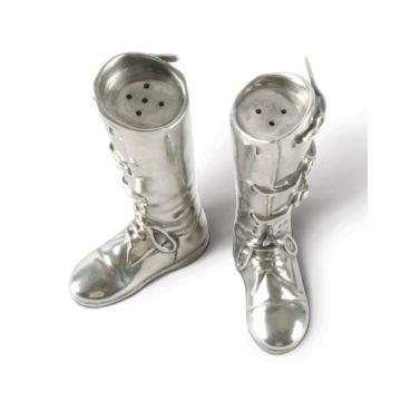 Pewter Riding Boots Salt & Pepper Set