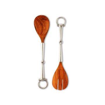 Vagabond House Bit Wood Salad Server Set